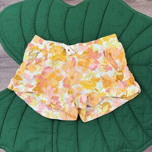 Billabong Girls Large Floral Pull On Shorts Beachy Boho